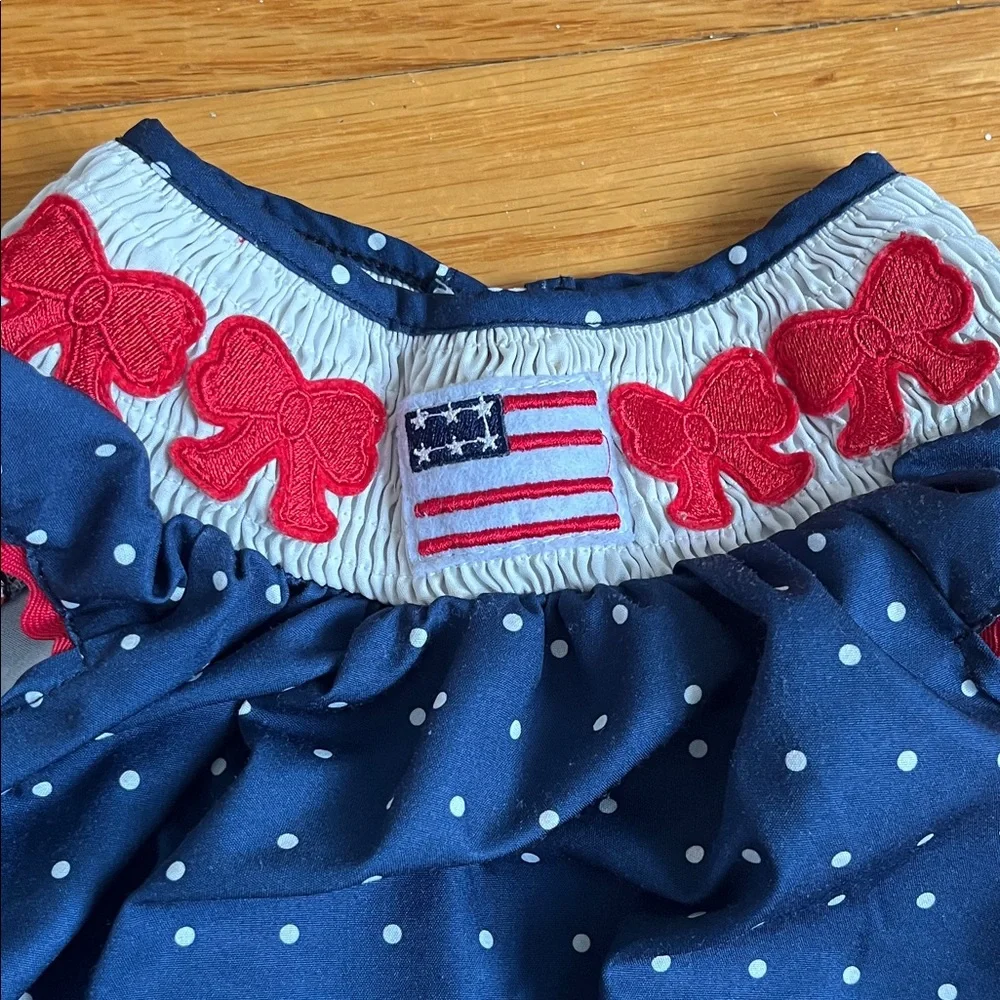 America Baby Smocked Bubble Romper - Picture 4 of 5